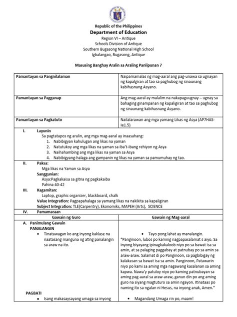 likas yaman drawing|Lesson PLAN .
